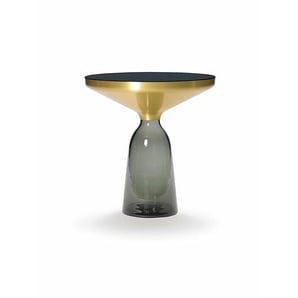 Tisch Bell Table ClassiCon Tischfuß Glas grau, Designer Sebastian Herkner, 53 cm