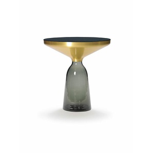 Tisch Bell Table ClassiCon Tischfuß Glas grau weiß, Designer Sebastian Herkner, 53 cm