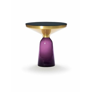 Tisch Bell Table ClassiCon Tischfuß Glas violett, Designer Sebastian Herkner, 53 cm