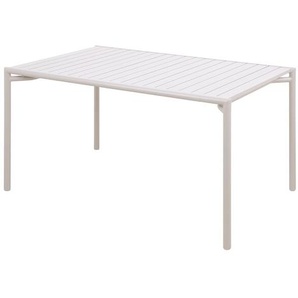 Tisch Bliss Cane-line Aluminium sand grau, Designer Johannes Foersom & Peter Hiort-Lorenzen, 75x133x81 cm