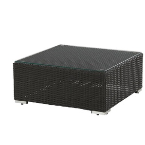 Loungetisch mit Glasplatte Casablanca ¦ grau ¦ Maße (cm): B: 73 H: 31 T: 73.0