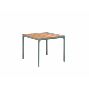 Outdoortisch Four Houe Tischplatte Bambus braun, Designer Henrik Pedersen, 75x90x90 cm