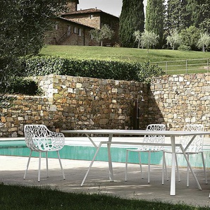 Tisch Radice Quadra Fast weiß, Designer Robby & Francesca Cantarutti, 74x200x90 cm