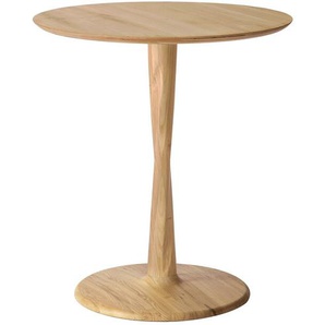 Tisch Torsion Ethnicraft Eiche lackiert braun, Designer Alain van Havre, 76 cm