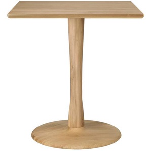 Tisch Torsion Ethnicraft Eiche lackiert braun, Designer Alain van Havre, 76x70x70 cm