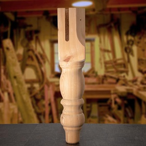 Tischbein, Holz, Massiv, Kiefer, Restauration, 45 cm