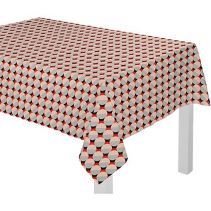 Tischdecke ADAM Circles Tischdecken Gr. B/L: 190 cm x 130 cm, 1 St., rechteckig, orange (hellgrau, natur, orange) Tischdecken