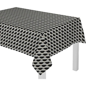 Tischdecke ADAM Circles Tischdecken Gr. B/L: 190 cm x 145 cm, 1 St., rechteckig, grau (dunkelgrau, hellgrau, schwarz) Tischdecken