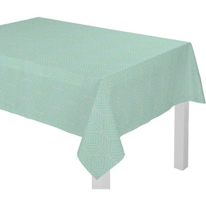 Tischdecke ADAM Easy Diamond Tischdecken Gr. B/L: 145 cm x 250 cm, eckig, blau (hellblau) Tischdecken nachhaltig