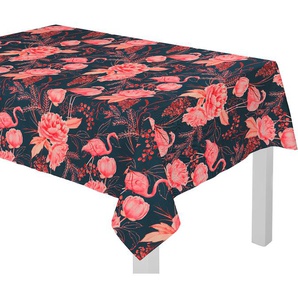 Tischdecke ADAM Eden Tischdecken Gr. B/L: 190 cm x 130 cm, 1 St., rechteckig, bunt (dunkelblau, pink) Tischdecken