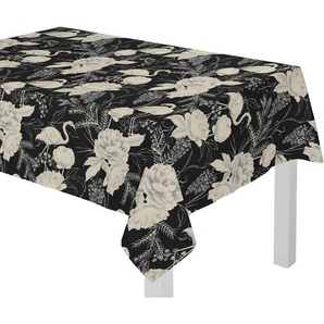 Tischdecke ADAM Eden Tischdecken Gr. B/L: 190 cm x 130 cm, 1 St., rechteckig, schwarz-weiß (schwarz, weiß) Tischdecken