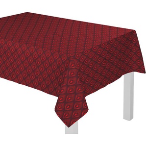 Tischdecke ADAM Feathers Tischdecken Gr. B/L: 190 cm x 130 cm, 1 St., rechteckig, rot (dunkelrot, rot) Tischdecken