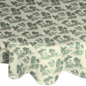 Tischdecke ADAM Good Old Days Tischdecken Gr. B/L: 220 cm x 145 cm, 1 St., oval, grün (dunkelgrün, natur) Tischdecken