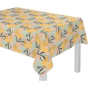 Tischdecke ADAM Jungle Tischdecken Gr. B/L: 190 cm x 130 cm, 1 St., rechteckig, bunt (gelb, türkis) Tischdecken