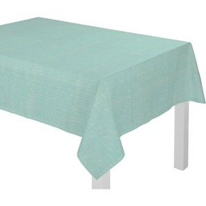 Tischdecke ADAM Scribble Tischdecken Gr. B/L: 190 cm x 145 cm, rechteckig, blau (natur, hellblau) Tischdecken nachhaltig aus Bio-Baumwolle,Made in Germany