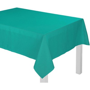 Tischdecke ADAM Uni Collection Tischdecken Gr. B/L: 145 cm x 220 cm, eckig, blau (petrol) Tischdecken nachhaltig