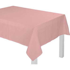 Tischdecke ADAM Uni Collection Tischdecken Gr. B/L: 145 cm x 220 cm, eckig, rosa Tischdecken nachhaltig