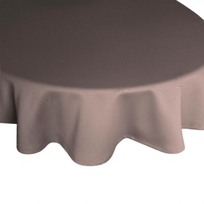 Tischdecke ADAM Uni Collection Tischdecken Gr. B/L: 145 cm x 220 cm, oval, braun (dunkelbraun) Tischdecken nachhaltig