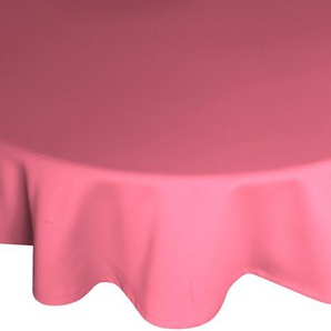 Tischdecke ADAM Uni Collection Tischdecken Gr. B/L: 145 cm x 220 cm, oval, pink Tischdecken