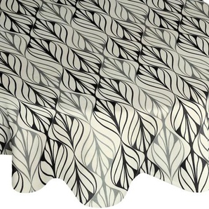 Tischdecke ADAM Wave Tischdecken Gr. B/L: 145 cm x 145 cm, rund, beige (natur, dunkelgrau, hellgrau) Tischdecken nachhaltig aus Bio-Baumwolle,Made in Germany