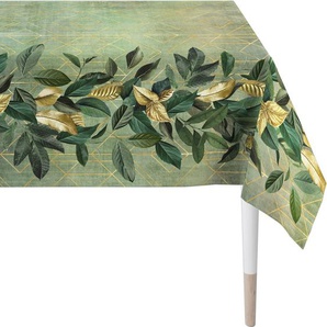 Tischdecke APELT 1608 HERBSTZEIT, Herbstdeko, Herbst Tischdecken Gr. B/L: 150 cm x 250 cm, 1 St., bunt (grün, goldfarben) Tischdecken Digitaldruck