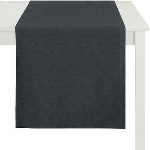Tischdecke APELT 7901 Uni Tischdecken Gr. B/L: 150 cm x 250 cm, 1 St., grau (anthrazit) Tischdecken