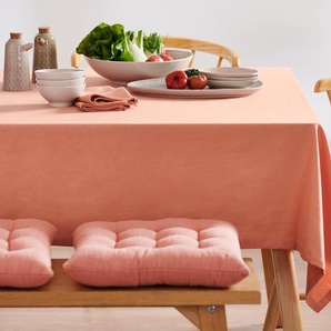 Tischdecke aus Leinenmischung - apricot - Leinen -