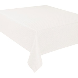 Tischdecke CURT BAUER 3947 Riga, mit Rautenmotiv, Damast-Tischwäsche Tischdecken Gr. B/L: 130 cm x 225 cm, 1 St., eckig, weiß (offwhite) Tischdecken