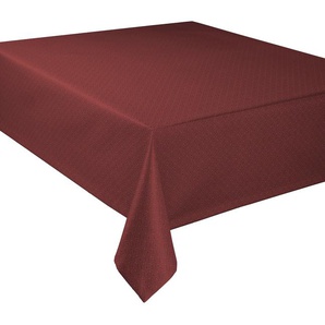 Tischdecke CURT BAUER 3947 Riga, mit Rautenmotiv, Damast-Tischwäsche Tischdecken Gr. B/L: 130 cm x 250 cm, 1 St., eckig, rot (rubin) Tischdecken