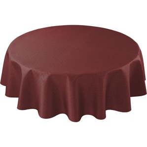 Tischdecke CURT BAUER 3947 Riga, rund, mit Rautenmotiv, Damast-Tischwäsche Tischdecken Gr. Ø 180 cm, 1 St., rund, rot (rubin) Tischdecken aus 59% Baumwolle, 41% Polyester, merzerisiert, mit Fleckschutz