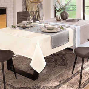 Tischdecke CURT BAUER Tischdecken Gr. B/L: 160 cm x 250 cm, eckig, beige (porzellan) Tischdecken