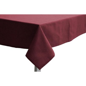 Tischdecke, Rot, Textil, rechteckig, 150x250 cm, schmutzabweisend, Wohntextilien, Tischwäsche, Tischdecken