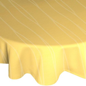 Tischdecke WIRTH LANGWASSER Tischdecken Gr. B/L: 130 cm x 190 cm, oval, gelb Tischdecken