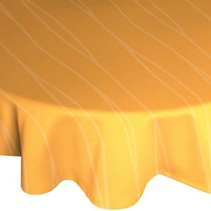 Tischdecke WIRTH LANGWASSER Tischdecken Gr. B/L: 130 cm x 190 cm, oval, orange (apricot) Tischdecken