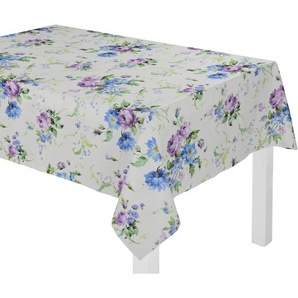 Tischdecke WIRTH MONTROSE Tischdecken Gr. B/L: 130 cm x 220 cm, eckig, lila (lila, blau) Tischdecken