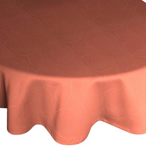 Tischdecke WIRTH Neufahrn Tischdecken Gr. B/L: 130 cm x 190 cm, oval, orange (terrakotta) Tischdecken