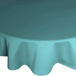 Tischdecke WIRTH NEWBURY Tischdecken Gr. B/L: 130 cm x 190 cm, oval, blau (türkis) Tischdecken