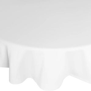 Tischdecke WIRTH NEWBURY Tischdecken Gr. B/L: 130 cm x 190 cm, oval, weiß Tischdecken