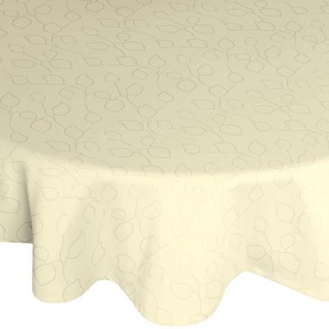 Tischdecke WIRTH Westport Tischdecken Gr. B/L: 190 cm x 130 cm, 1 St., oval, beige (natur) Tischdecken