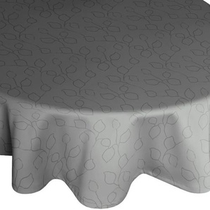 Tischdecke WIRTH Westport Tischdecken Gr. B/L: 190 cm x 130 cm, 1 St., oval, grau (dunkelgrau) Tischdecken