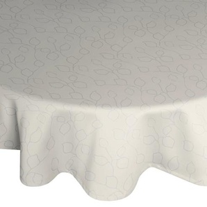Tischdecke WIRTH Westport Tischdecken Gr. B/L: 190 cm x 130 cm, 1 St., oval, grau (hellgrau) Tischdecken
