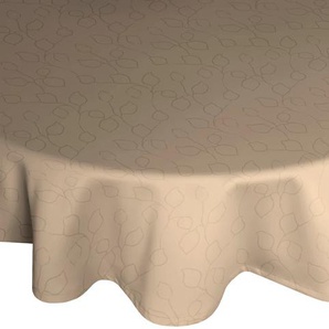 Tischdecke WIRTH Westport Tischdecken Gr. B/L: 190 cm x 130 cm, 1 St., oval, grau (taupe) Tischdecken