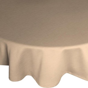 Tischdecke WIRTH WIESSEE Tischdecken Gr. B/L: 160 cm x 220 cm, oval, beige (natur) Tischdecken oval