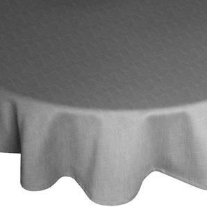 Tischdecke WIRTH Wiessee Tischdecken Gr. B/L: 220 cm x 160 cm, oval, grau Tischdecken