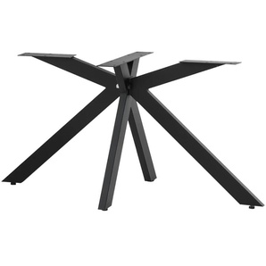 Tischgestell 2er-Set Tuxa massiv - schwarz - Metall - 72 cm - 72 cm - cm 150,0 | Möbel Kraft