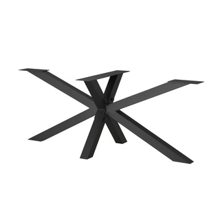 Tischgestell 2er-Set Tuxa massiv - schwarz - Metall - 75 cm - 72 cm - cm 195,0 | Möbel Kraft