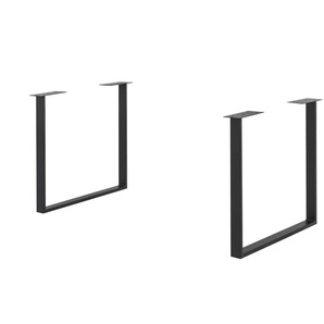 Tischgestell 2er-Set Tuxa massiv - schwarz - Metall,pulverbeschichtet - 73 cm - 72 cm - cm 6,0 | Möbel Kraft