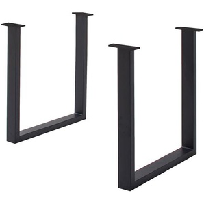 Tischgestell 73 x 72 x 8cm Schwarz U-Form Schwarz