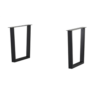 Tischgestell Comida - schwarz - Materialmix - 8 cm - 74 cm | Möbel Kraft