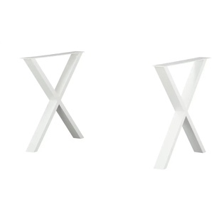 Tischgestell Comida - weiß - Materialmix - 8 cm - 74 cm | Möbel Kraft